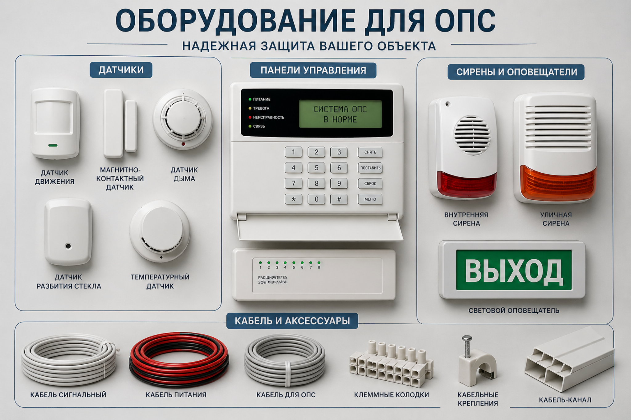 Оборудование для пожарной сигнализации